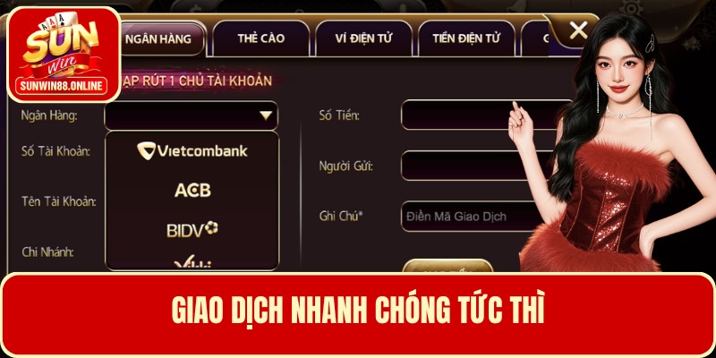 Giao dịch nhanh chóng tức thì