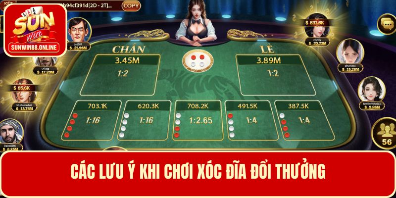 Một vài lưu ý khi tham gia xóc đĩa đổi thưởng  